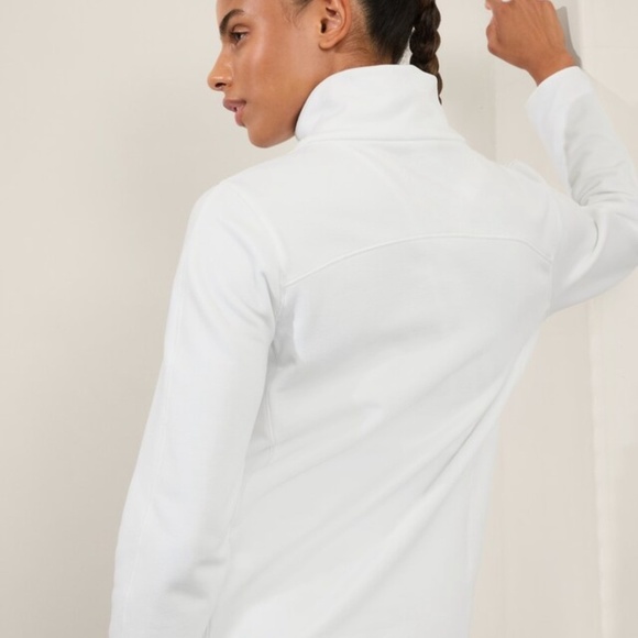 NWT! Altitude Fleece Lined Funnel Neck Sweatshirt, BRIGHT WHITE, SIZE XS - Picture 2 of 6
